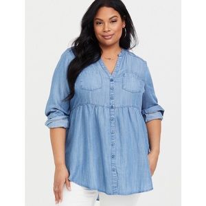 Torrid Emma Chambray Babydoll Tunic